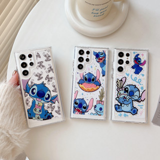 น่ารัก ตะเข็บ เคส Samsung Galaxy S23 Ultra S22 Ultra S22 S23 Plus + A54 A34 A14 A53 5G Case ใหม่ เปลือกอวกาศ โปร่งใสและไม่เหลือง ป้องกันการตก TPU อ่อนนุ่ม เคส