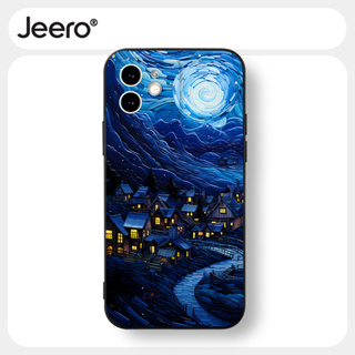 Jeero เคสไอโฟน เคสซิลิโคนนุ่มกันกระแทกน่ารักตลก เคสโทรศัพท์ สีดำ Compatible for iPhone 15 14 13 12 11 Pro Max SE 2020 X XR XS 8 7 6 6S Plus พลัส HFF3384