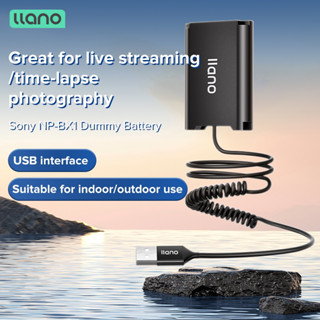 Llano NP-BX1 แบตเตอรี่ดัมมี่ พาวเวอร์ซัพพลายภายนอก USB สีดํา สําหรับ Sony zv1 RX100 RX1R HX50 WX350 M6 M5 CX240E HX900