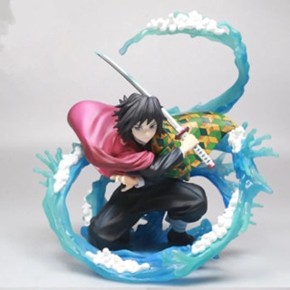 โมเดลฟิกเกอร์ PVC รูปอนิเมะ Demon Slayer Water Breath Tomioka Giyuu ขนาด 17 ซม. ของเล่นสะสม สําหรับเด็ก