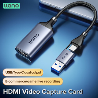 Llano การ์ดจับภาพวิดีโอ การ์ดบันทึกเกม HDMI ต่อ USB 1080P สําหรับการเรียนการสอน การประชุม การสอน