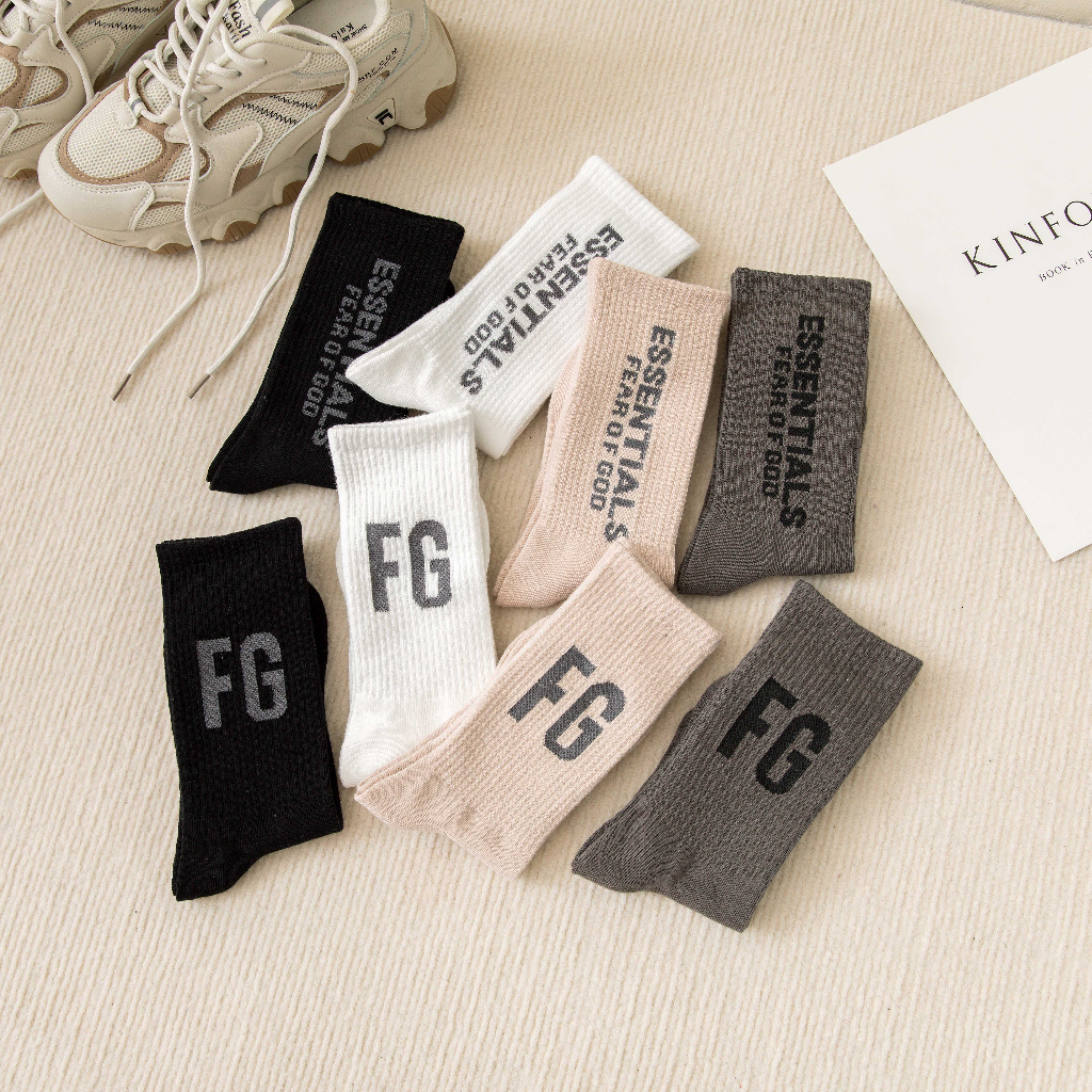 Essentials ถุงเท้า FEAR OF GOD ถุงเท้าสัญลักษณ์ สําหรับผู้ชาย