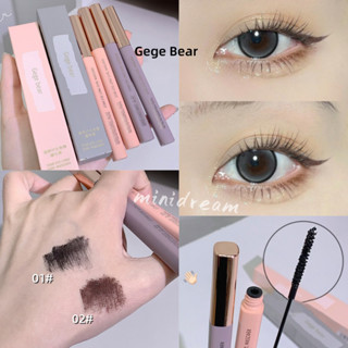 Gege BEAR Fine Brush มาสคาร่า กันน้ํา กันเหงื่อ ติดทนนาน เพิ่มความยาว มาสคาร่าดัดผม