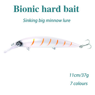 1pc 37g 110mm Sinking Minnow Fishing Lure Hard Swimbait Sea Fishing