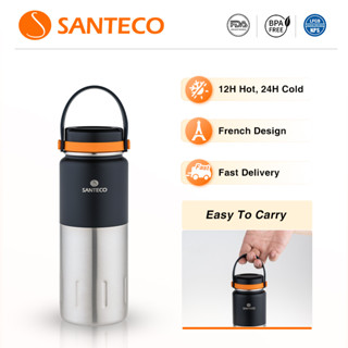 Santeco KOYA 17oz ขวดน้ําสแตนเลส, ฉนวนสูญญากาศ, เก็บร้อนและเย็น, สําหรับกลางแจ้งและตั้งแคมป์. ขวด 380ml/500ml