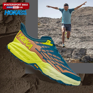 HOKA ONE ONE 【Speedgoat 5】รองเท้าวิ่งข้ามประเทศสำหรับผู้ชาย รองเท้าปีนเขากันลื่น