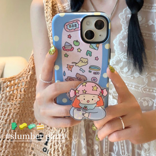 เคสโทรศัพท์มือถือ ฟิล์มสองชั้น กันกระแทก ลายจุด สําหรับ iphone 14promax 14pro 13pro 13promax 12promax 11