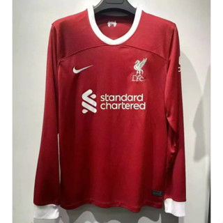 เสื้อเชิ้ตแขนยาว ลาย Liverpool คุณภาพสูง สีแดง สําหรับผู้ชาย และผู้ใหญ่ 2023