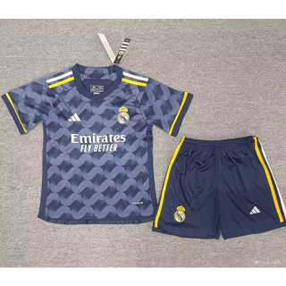 เสื้อฟุตบอล Real Madrid Away สีดํา สําหรับเด็ก 2023