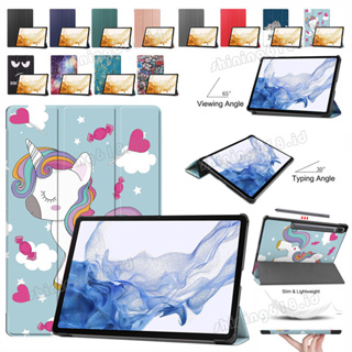 For Samsung Galaxy Tab S9 11 Inch SM-X710 SM-X716B SM-X718U Coloured Drawing Flip Case Ultra-Thin Shockproof Stand Tablet Cover