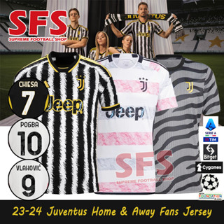 【SFS】เสื้อกีฬาแขนสั้น ลายทีมฟุตบอล JUV Juvetu.s 23-24 ทรงหลวม ไซซ์ S-4XL