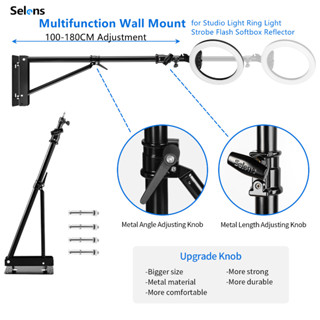 Selens ไฟไลฟ์สดอุปกรณ์ขาตั้งสามเหลี่ยมติดผนังสําหรับใช้ถ่ายภาพในสตูดิโอไฟสดไฟถ่ายรูป วัสดุแข็งแรง ทนทาน