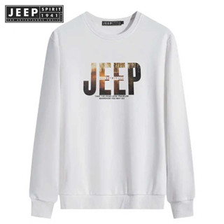 JEEP SPIRIT 1941 ESTD เสื้อกันหนาวแขนยาว คอกลม สไตล์สปอร์ต สําหรับผู้ชาย