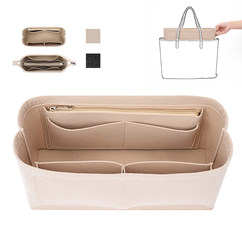 Felt ใส ่ กระเป ๋ าสําหรับ SAINT LOUIS Tote Bag, Travel Organizer กระเป ๋ าด ้ านในแบบพกพากระเป ๋ าเครื ่ องสําอาง