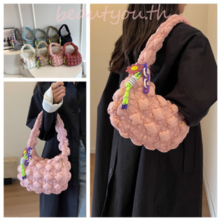 {2023-New} soft bag กระเป๋าขนมจีบไหล่ลง กระเป๋าสะพายไหล่ลําลอง ผ้าฝ้าย สีพื้น แฟชั่นสําหรับสตรี [BeautYou.th]