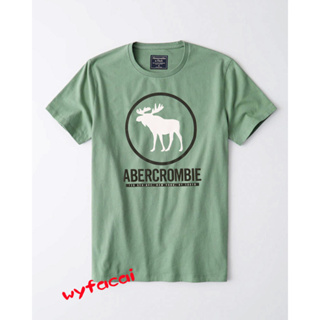 เสื้อยืดแขนสั้น พิมพ์ลาย Abercrombie &amp; Fitch สําหรับผู้ชาย