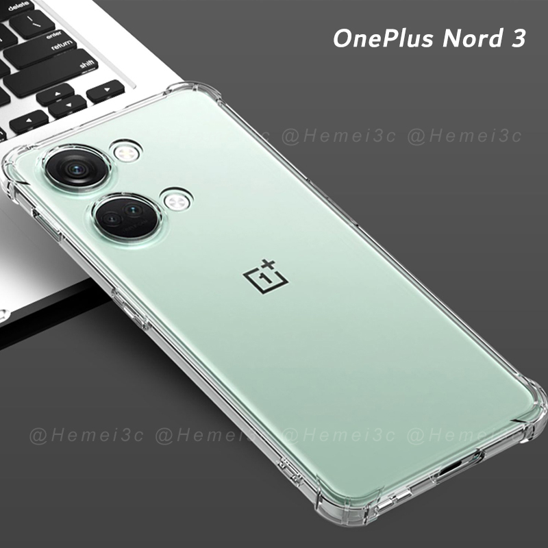 เคส + กระจกนิรภัย สําหรับ OnePlus Nord 3 5G เคสใส นิ่ม TPU ถุงลมนิรภัย ป้องกันด้านหลัง เคสโทรศัพท์