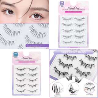 ขนตาปลอม ขนมิงค์ธรรมชาติ แบบสั้น สีโปร่งใส t07 726