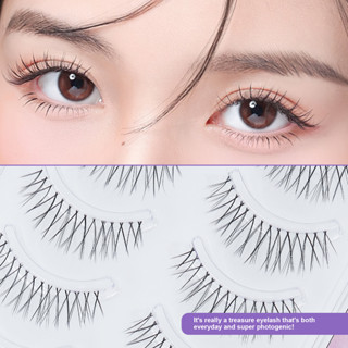 ขนตาปลอม ขนมิงค์ธรรมชาติ แบบสั้น สีโปร่งใส t07 726