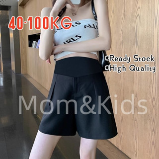 Mom&amp;kids กางเกงขาสั้น สําหรับหญิงตั้งครรภ์ ขนาด 40-100 กก. M-4XL