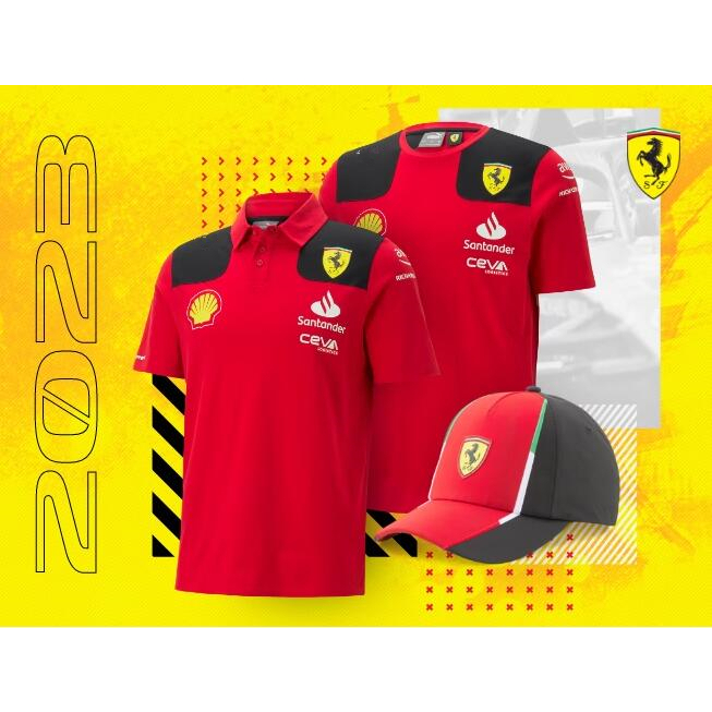 เสื้อยืด ลาย Formula racing suit 2023 2024 Scuderia Ferrari F1