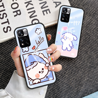 สําหรับ Redmi Note 11 Pro เคสโทรศัพท์ Redmi Note 11 Pro เคส กระจกนิรภัย เคสนิ่ม TPU ขอบป้องกัน แข็ง กันกระแทก แฟชั่น เคสด้านหลัง