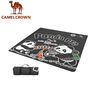 CAMEL CROWN เสื่อปิกนิก ลายแพนด้า สีดํา หนา กันความชื้น เบาะพับ