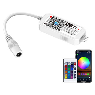 ตัวควบคุม Wifi Led 12V 24V RGB 2.4G Android IOS APP สําหรับ 5050 2835 COB Led Strip บลูทูธ 24/44 คีย์ หรี่แสงได้