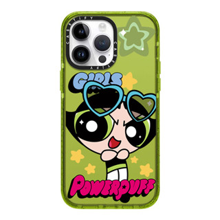 Original glitter CASE.TIFY powerpuff Phone Case for iphone 14 14pro 14promax 12 12ProMax 13promax 13 case High-end shockproof hard case Cute cartoon figure pattern iPhone 11 case Official New Design Style Blue Green Pink