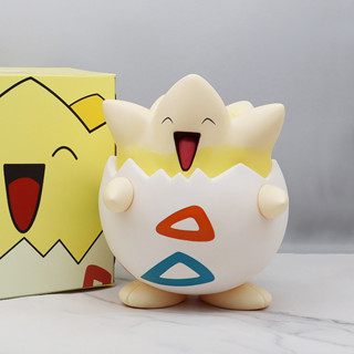 โมเดลฟิกเกอร์ PVC รูปปั้นโปเกม่อน Togepi Egg Shell Big Statue Pokemon Fairy ขนาด 23 ซม. ของเล่นสะสม สําหรับเด็ก