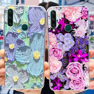 เคสโทรศัพท์ ซิลิโคนนิ่ม กันกระแทก ลายดอกไม้ แฟชั่น สําหรับ Huawei Y6P 2020 Y6P MED-LX9 MED-LX9N 6.3 นิ้ว