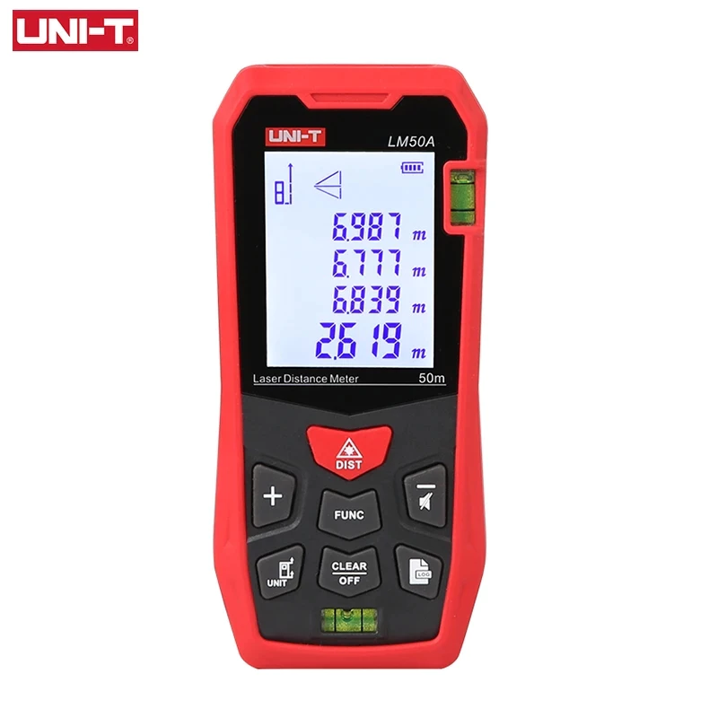 UNI-T LM50A เครื่องวัดระยะแบบเลเซอร์ 50 เมตร เลเซอร์วัดระยะทางดิจิทัล วัดระยะเลเซอร์ LM50 ยูนิที