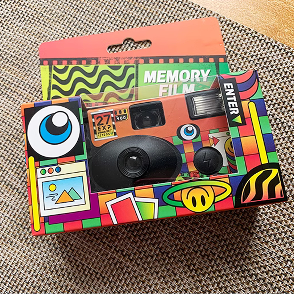 Kodak กล้องฟิล์ม แบบใช้แล้วทิ้ง 27 ภาพ ภาพถ่าย Fuji Kodak สี หรือกล้องฟิล์มขาวดํา พร้อมจุดแฟลช และกล้องถ่ายภาพ