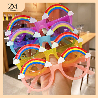 【Tiger Glasses】Uv400 และเด็กผู้หญิง แว่นตากันแดด ป้องกันรังสีอัลตราไวโอเลต กรอบกลม ลายการ์ตูนน่ารัก สีรุ้ง สําหรับเด็กผู้ชาย ET901