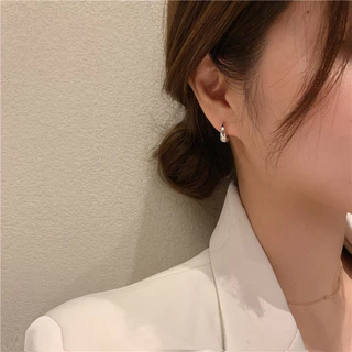 จากไทย 1วันถึง💕ต่างหูโลหะทรงกลม | สไตล์เกาหลีเรโทร เรียบง่าย เข้ากับทุกการแต่งกาย | สำหรับสุภาพสตรี