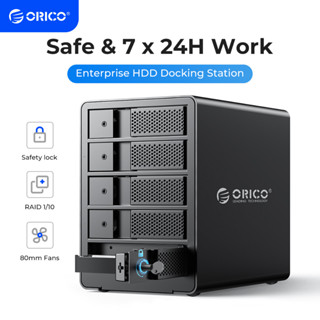 Orico 5 Bay With Raid 3.5 Usb 3.0 Hdd Raid Support 80tb UASP 150W Inter อุปกรณ์เสริมคอมพิวเตอร์（9558RU3）