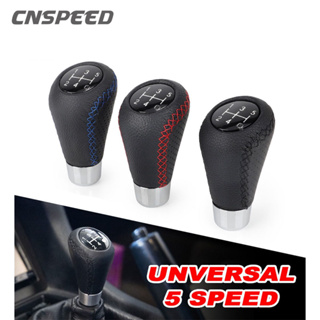 Universal 5 เกียร์เปลี่ยนเกียร์ธรรมดาหนังสีแดง Stitch M8 M10 M11 M12 เกียร์รถ Stick SHIFT KNOB LEVER เกียร์ธรรมดา