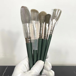 LA MER Set Makeup Leather Case Makeup Brush Beauty Tools 9-piece Set
