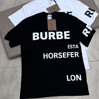 เสื้อยืดแขนสั้นลําลอง ผ้าฝ้ายแท้ พิมพ์ลายตัวอักษร TOP Burber ขนาดใหญ่ คุณภาพสูง แฟชั่นสําหรับผู้ชาย และผู้หญิง