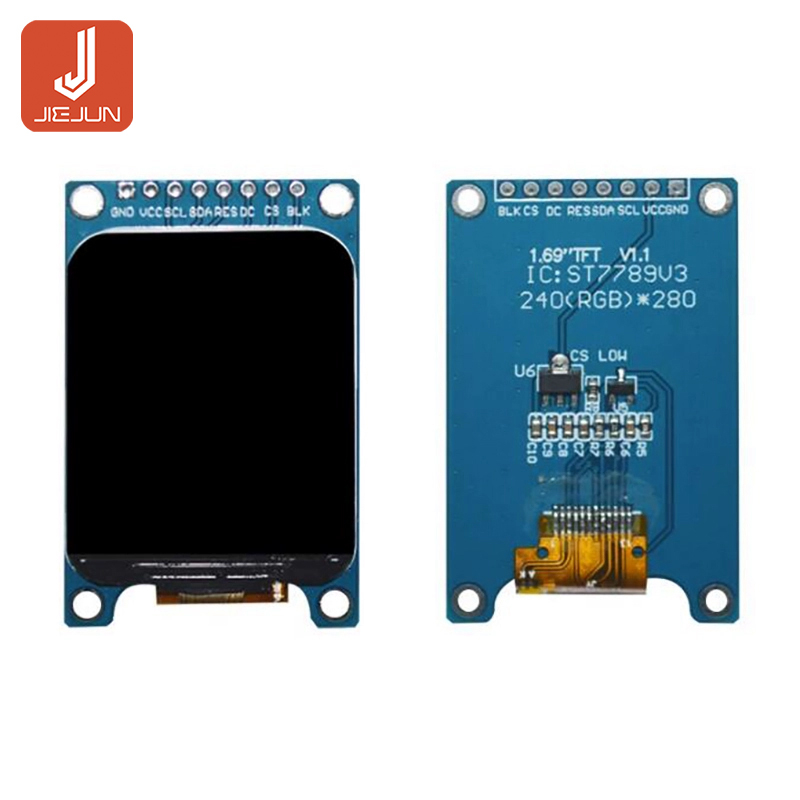 โมดูลอินเตอร์เฟซ TFT IPS LCD SPI 240X280 ST7789V 1.69 นิ้ว