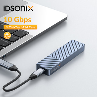 เคสฮาร์ดไดรฟ์ iDsonix M.2 SSD Enclosure NVMe SATA Enclosure Dual Protocols 10Gbps NVMe PCIE Type C SSD สําหรับ Macbook Pro PC