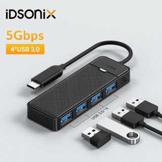 Idsonix อะแดปเตอร์ฮับแยก 4 พอร์ต USB 5Gbps USB 3.0 Type C ความเร็วสูง สําหรับ Surface Macbook แล็ปท็อป