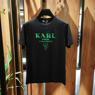 23 ใหม่ เสื้อยืดคอกลม แขนสั้น พิมพ์ลาย Karl Lagerfeld