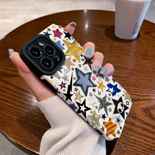 เคสโทรศัพท์มือถือ ลายกราฟฟิตี้ ดาวห้าแฉก แฟชั่น สําหรับ iphone 14 Pro Max i14 plus 13 Pro Max i13 13pro 11 Pro Max i11 X XR Xs Max 7 plus 8 plus 12Pro 12 Pro Max