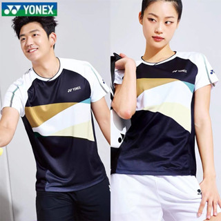 ใหม่ Yonex เสื้อแขนสั้น ดูดซับเหงื่อได้ดี แบบแห้งเร็ว สไตล์เกาหลีใต้ เหมาะกับการเล่นกีฬา เทนนิส สําหรับผู้ชาย และผู้หญิง 2023