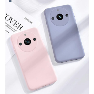 เคสซิลิโคนนิ่ม ขอบตรง กันกระแทก ป้องกันกล้อง หลากสี สําหรับ Realme 11 Pro Plus + 4G 5G