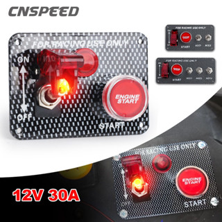 Cnspeed ปุ่มสวิตช์โยกสตาร์ทเครื่องยนต์ 12V LED สําหรับรถแข่ง เรือ รถบรรทุก RV