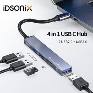 Idsonix อะแดปเตอร์ฮับ USB Type C 4 in 1 แบบพกพา พร้อม USB3.0 สําหรับแล็ปท็อป โทรศัพท์มือถือ HDD