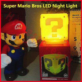 Tq 2nd Super Mario Bros โคมไฟ LED คําถาม Mark Brick Night Light USB ชาร์จ โคมไฟตั้งโต๊ะ โคมไฟตกแต่ง