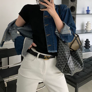 50753 เสื้อแขนสั้น ผ้าฝ้าย ทรงสลิมฟิต สวมใส่สบาย